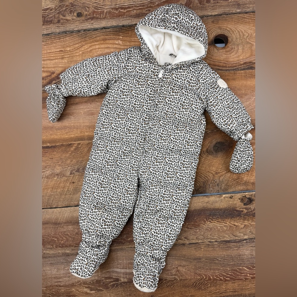 GAP Kids Leopard Print One Piece Snowsuit